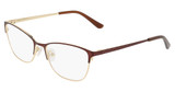 Marchon NYC Eyeglasses M-4035 MATTE BROWN/GOLD/211