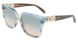 Ferragamo Eyeglasses SF2109S STRIPED SAND BLUE/314