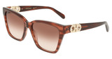 Ferragamo Eyeglasses SF2110S STRIPED WINE/656
