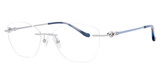Mademoiselle Eyeglasses MADEMOISELLE MM3302 Silver/ Soft Blue/C1