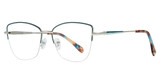 Eye Q Eyewear Eyeglasses GTN818 Teal/Silver/TEAL/SIL