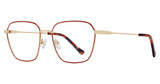 Eye Q Eyewear Eyeglasses WATFORD Coral/Gold/CORAL/GOLD