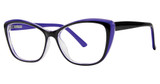 Modern Plastics II Eyeglasses Attain black/grape/crystal