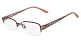 Marchon NYC Eyeglasses TRES JOLIE 160 N SHINY BROWN/210