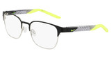 Nike Eyeglasses NIKE 8156 N SATIN BLACK/SILVER/002