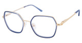 Ann Taylor Eyeglasses ATP836 TRANS CHAMBRAY/ LIGHT GOLD/C03