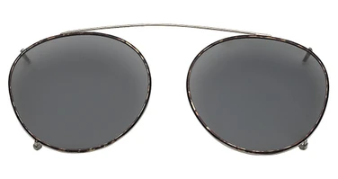 Hilco Eyeglasses Sun Clips, Round Pewter