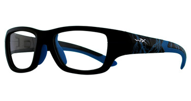 Wiley X Eyeglasses FLASH Matte Black w/ Lightning / Electric Blue