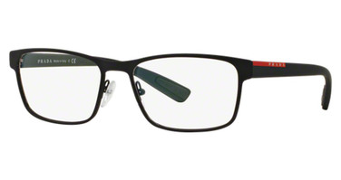 Prada Sport Eyeglasses PS 50GV LIFESTYLE BLACK RUBBER/DG01O1
