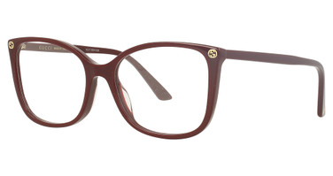 Gucci GG0026O BURGUNDY-BURGUNDY-TRANSPARENT/012