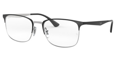 Ray-Ban Rx Eyeglasses RX6421 MATTE BLACK ON SILVER/2997