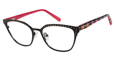 BETSEY JOHNSON Eyeglasses BON VOYAGE BLACK/BLK