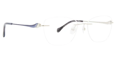 Totally Rimless Eyeglasses Soleil(318) Azure-Silver/AZSV