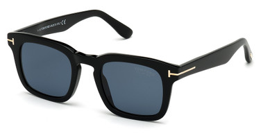 Tom Ford Eyeglasses FT0751 shiny black / blue/01V