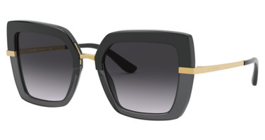 DOLCE & GABBANA Eyeglasses DG4373 BLACK ON TRANSPARENT BLA/32468G