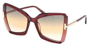 Tom Ford Eyeglasses FT0766 shiny bordeaux / gradient bordeaux/69T
