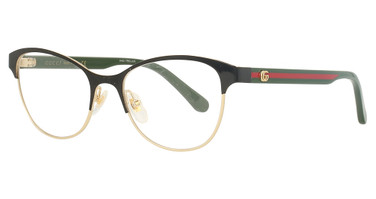 Gucci Eyeglasses GG0718O BLACK-GREEN-TRANSPARENT/00H4D245