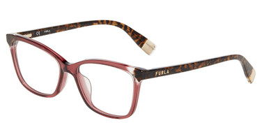 Furla Eyeglasses VFU387V Burgundy 0AFD