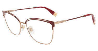 Furla Eyeglasses VFU396 Burgundy 0E59