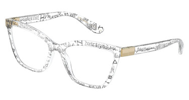 DOLCE & GABBANA Eyeglasses DG5076 TRANSPARENT GRAFFITI/3314