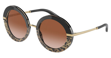 DOLCE & GABBANA Eyeglasses DG4393F BLACK/LEO PRINT/324413