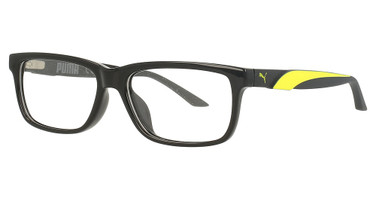 Puma Eyeglasses PJ0058O BLACK-BLACK-TRANSPARENT/001