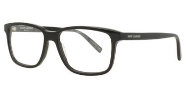 Saint Laurent Eyeglasses SL 458 BLACK-BLACK-TRANSPARENT/004