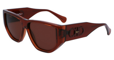 Ferragamo Eyeglasses SF1077S TRANSPARENT BROWN/232