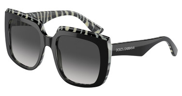 DOLCE & GABBANA Eyeglasses DG4414F TOP BLACK ON ZEBRA/33728G