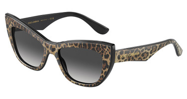 DOLCE & GABBANA Eyeglasses DG4417 LEO BROWN/BLACK/31638G