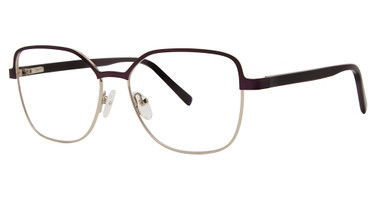 Genevieve Paris Design Eyeglasses PLATFORM matte plum/silver