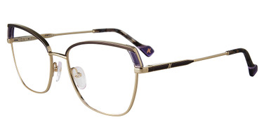 Yalea Eyeglasses VYA074 Blue/Silver 0SN9