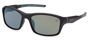 Timberland Eyeglasses TB9293 matte black / green polarized/02R