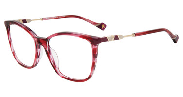 Yalea Eyeglasses VYA070 Striped Raspberry 0933