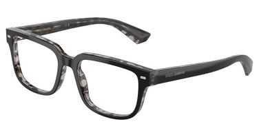 DOLCE & GABBANA Eyeglasses DG3380 BLACK ON GREY HAVANA/3403