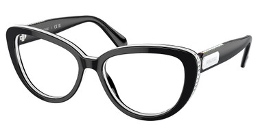 SWAROVSKI Eyeglasses SK2014 BLACK/WHITE/1015