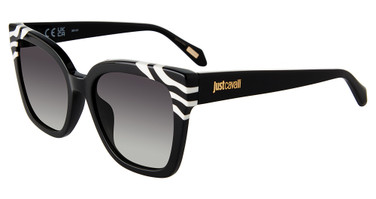 Just Cavalli SJC044V Black w/White Temple 0981