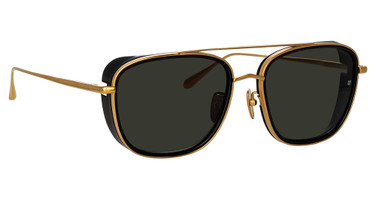 Linda Farrow Eyeglasses LFL1441S JARVIS BLACK/YELLOW GOLD/GREY/001