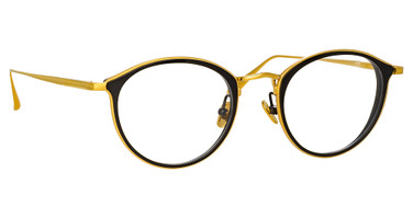 Linda Farrow Eyeglasses LFL1224 LUIS CLEAR/T-SHELL/LIGHT GOLD/001