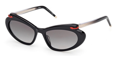 Christian Louboutin LB0010 shiny black / gradient smoke/01B