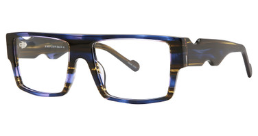 Smilen Elite Eyeglasses 58 NAVY/BROWN