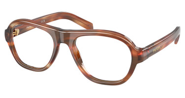 Prada Eyeglasses PR C12VF STRIPED OAK/24G1O1