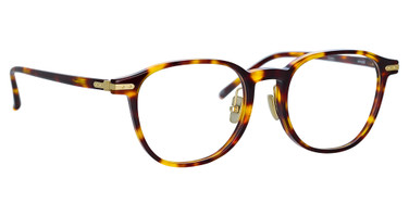 Linda Farrow Eyeglasses LF63LB ARNOLD DARKT-SHELL/LIGHT GOLD/002