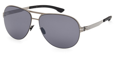 ic! berlin Eyeglasses IC0010 matte black / smoke/02A
