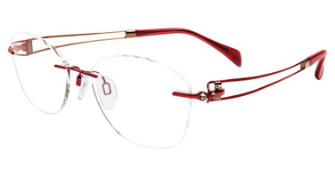 Line Art Eyeglasses XL 2137 BURGUNDY/BU