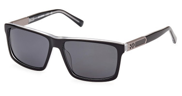 Harley-Davidson Eyeglasses HD0977X shiny black / smoke polarized/01D
