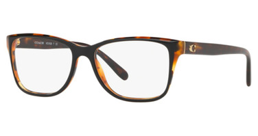 COACH Eyeglasses HC6129 BLACK TORTOISE LAMINATE/5446