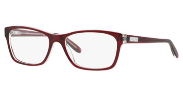 Ralph Eyeglasses RA7039 SHINY TRANSP RED ON CRYS/1081