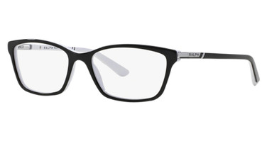 Ralph Eyeglasses RA7044 SHINY BLACK ON WHITE/1139