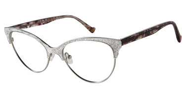 BETSEY JOHNSON Eyeglasses FLARE SILVER/SLV